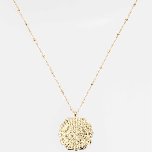 NWT Gorjana Mosaic Coin Pendant Necklace - Picture 2 of 5